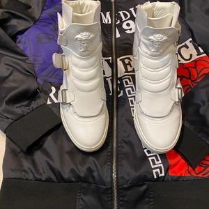 Men’s White Hightop Versace sneakers
